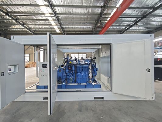 قیمت خوب 400KW موتور Yuchai ضد بارون ضد صدا کانتینر شده در فضای باز خاموش ژنراتور گاز طبیعی زیست توده آنلاین